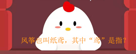 风筝也叫纸鸢,其中“鸢”是指?