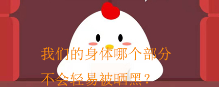 我们身体哪个部位不会轻易被晒黑