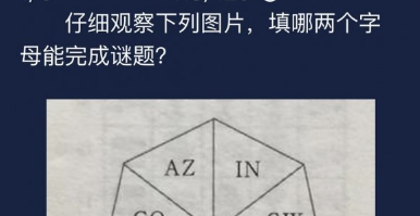 犯罪大师填写哪两个字母完成谜题
