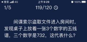 犯罪大师五线谱732代表什么