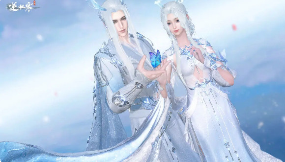 逆水寒手游灵鹿系列时装展示