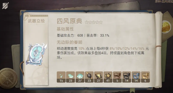 原神四风原典突破材料