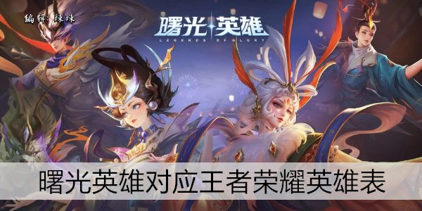 曙光英雄对应王者荣耀英雄表