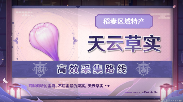 原神天云草实收集路线