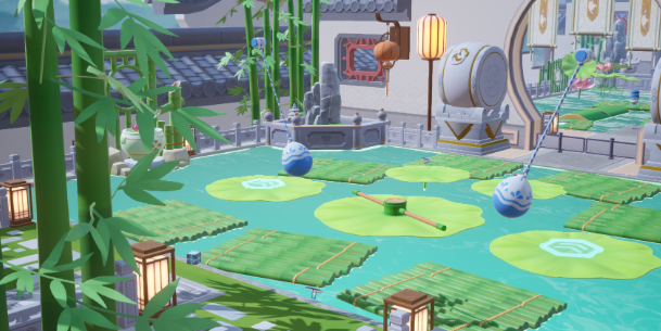 元梦之星水墨竹筏地图玩法攻略