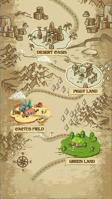 像素艺术彩色岛