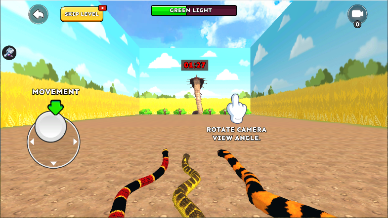 贪吃蛇挑战3d冲突