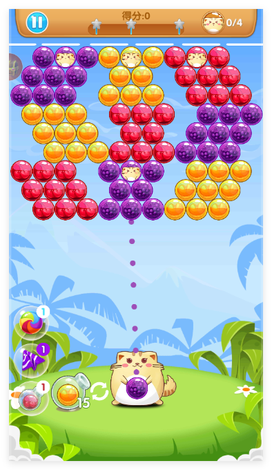 开心萌猫泡泡龙