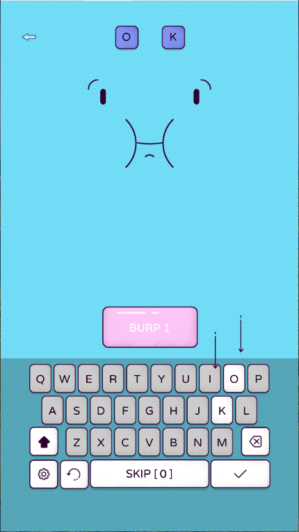 字母打嗝输出并堆叠