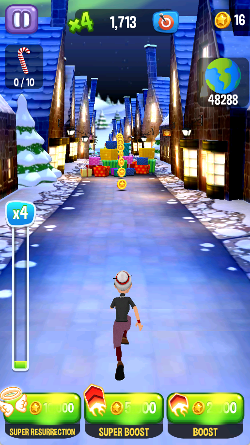 愤怒的老奶奶玩跑酷