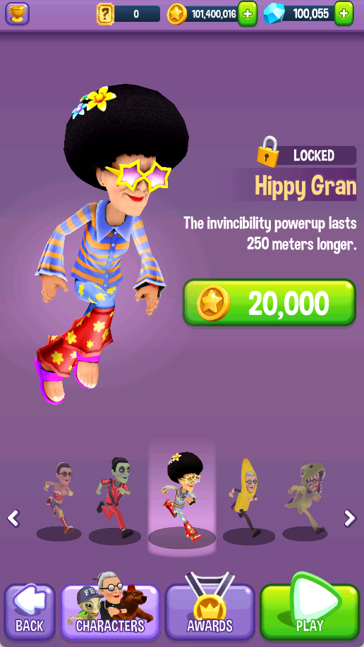 愤怒的老奶奶玩跑酷