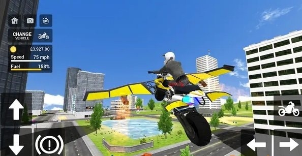 飞行摩托车模拟器游戏