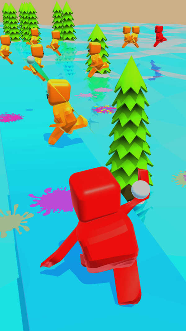 人群击中3D