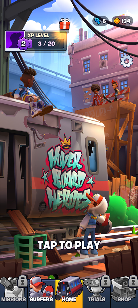 地铁跑酷2滑板英雄