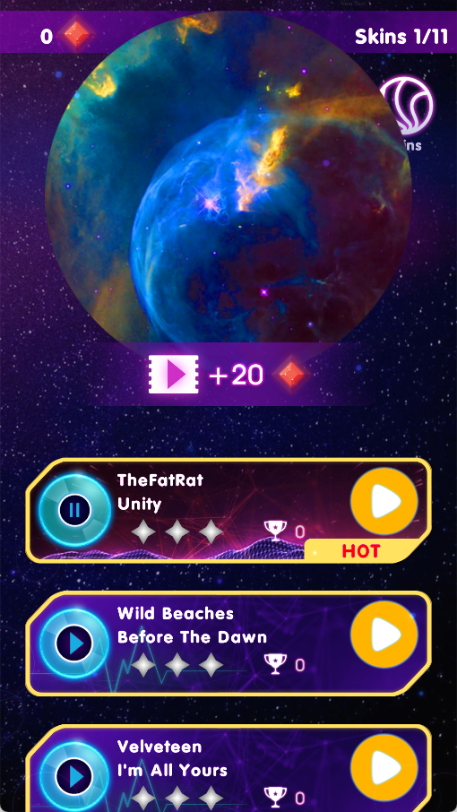 音乐球霓虹灯跳舞