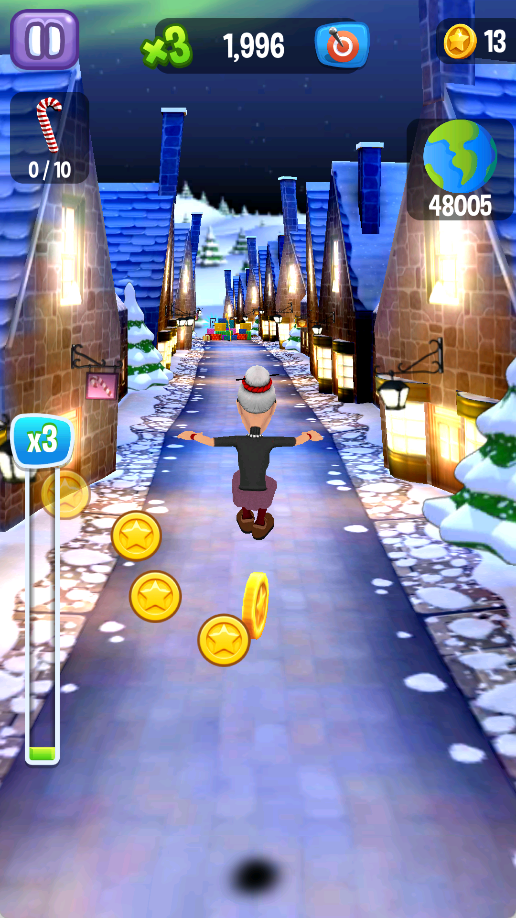 愤怒的老奶奶玩跑酷