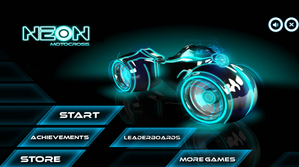 霓虹灯越野摩托车